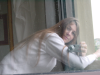 Selfportrait in the window pane