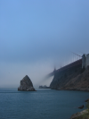 Golden Gate Bridge in the fog