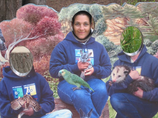 Coralie in the children's zoo