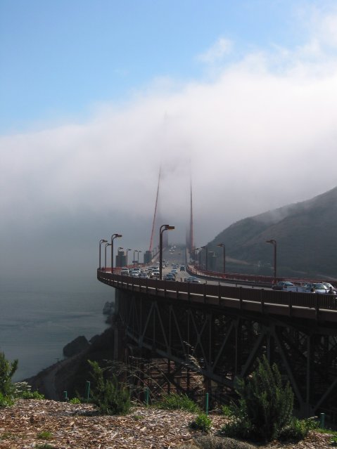 Golden Gate Bridge in the fog
