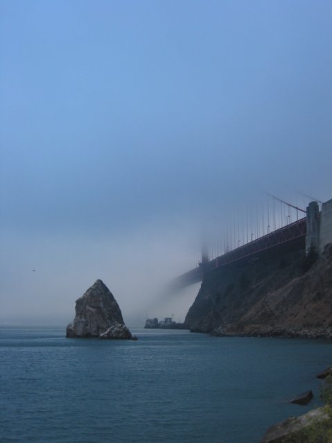 Golden Gate Bridge in the fog