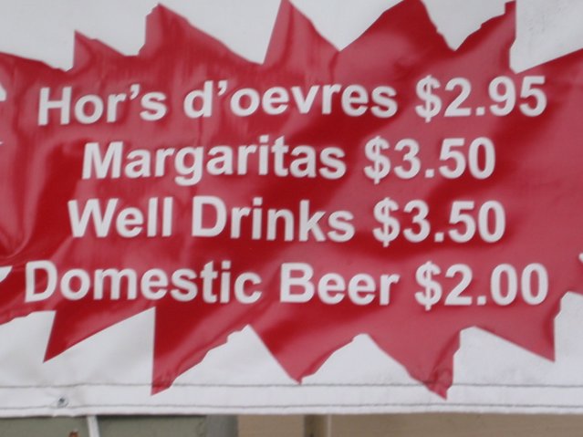 "Hor's d'oevres"