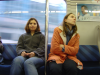Alexandra and Carine in the train