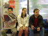 Coralie and Yves in the train