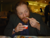 Charles eating natto for breakfast (can't believe he actually enfoys natto...)