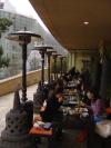 The terrasse of an indonesian restaurant