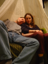 Yves and Carine on the couch