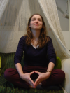 Carine doing zazen