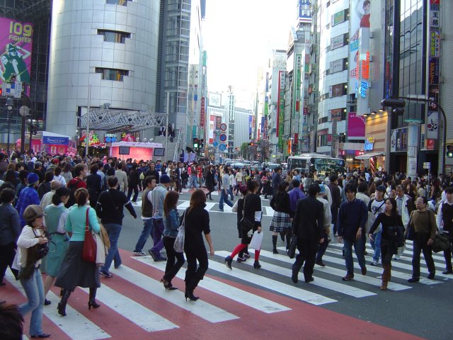 Crowd crossing
