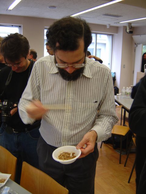 Ralph stiring natto