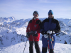 Tac et Tic (Steph Pticul et Steph Bi) en haut des pistes
