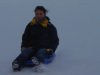 Alex sur la luge fait de la glisse a grande vitesse