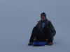 Coralie sur la luge