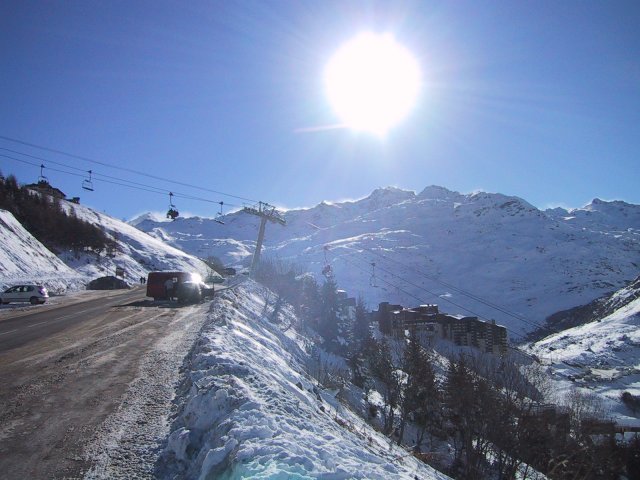 Soleil eblouissant aux Menuires