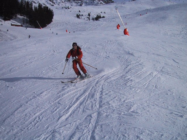 Sophie en pleine descente