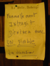 "Forbidden to enter with a devil" ;-)