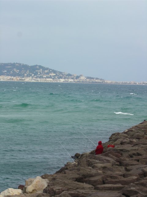 Little Red Riding Hood fishing