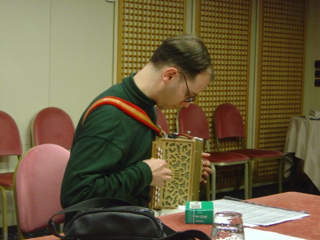 Jose playing accordion
