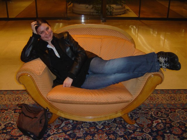 Alex in the armchair, now