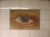 Mosaic of an eye in the metro station