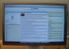 The w3.org home page stretched to fit the large flat screen