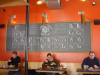 The menu on a big blackboard