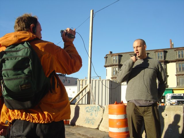 Tim filming Dean's introduction