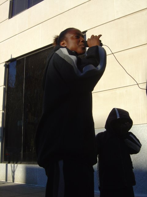 The rapper and her little\214 son/brother