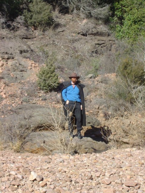 Chaals standing on a large rock