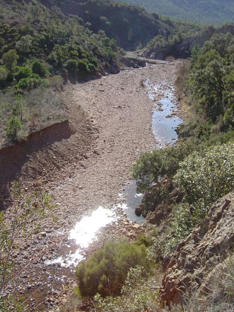 The gorge viewed from the actual path above