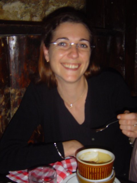 Coralie working on a third dessert