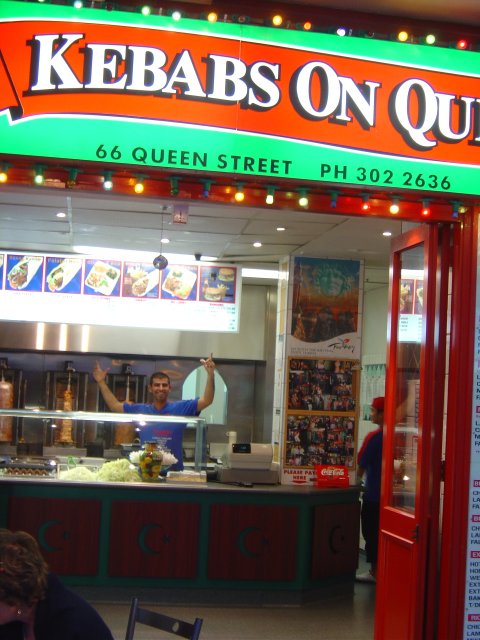 Cheerful kebabs merchant, Auckland