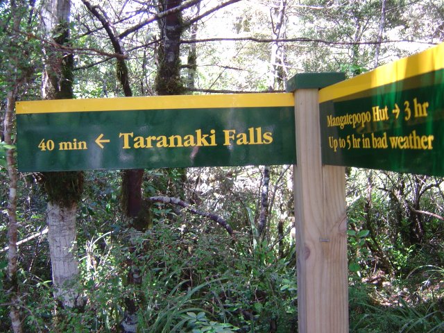 40 minutes to Taranaki Falls