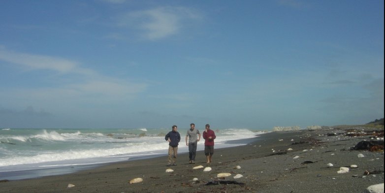 Joel, Nico and Fabrice on the beach