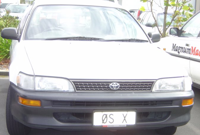 "OS X" license plate