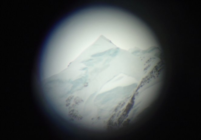 Mount Cook (through my binoculars and maxium zoom of my camera)