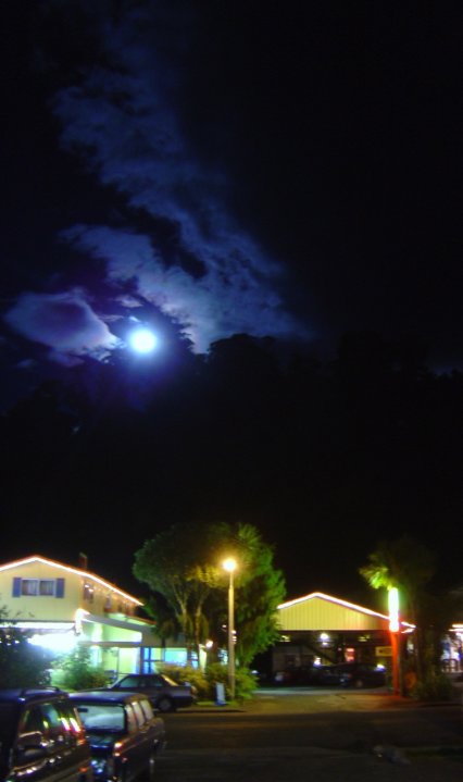 Full moon over Franz Josef Glacier
