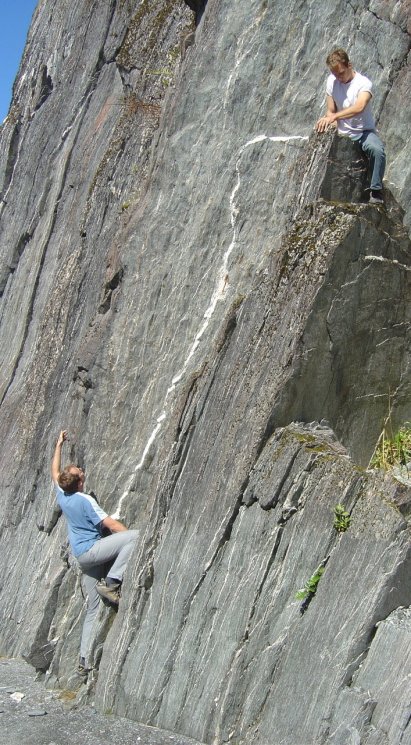 Nico rock climbing