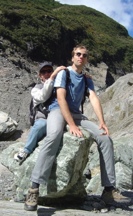Both Nicolas riding a rock
