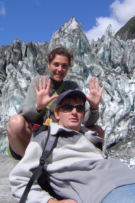 Coralie and Nicolas at Franz Josef Glacier