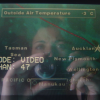 The aircraft route on the TV screen