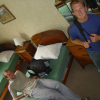 Christchurch backpackers: our room, Nico and Fabrice