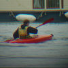 Joel in a canoe