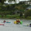 Joel, Nicolas and Fabrice in canoes