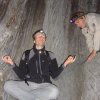 At Franz Josef Glacier at night: Nico and Nicolas