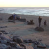 Nico, Joel and Nicolas on the beach, Tasman Sea