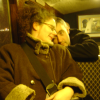 in the water taxi: Amy van der Hiel and Dan Brickley