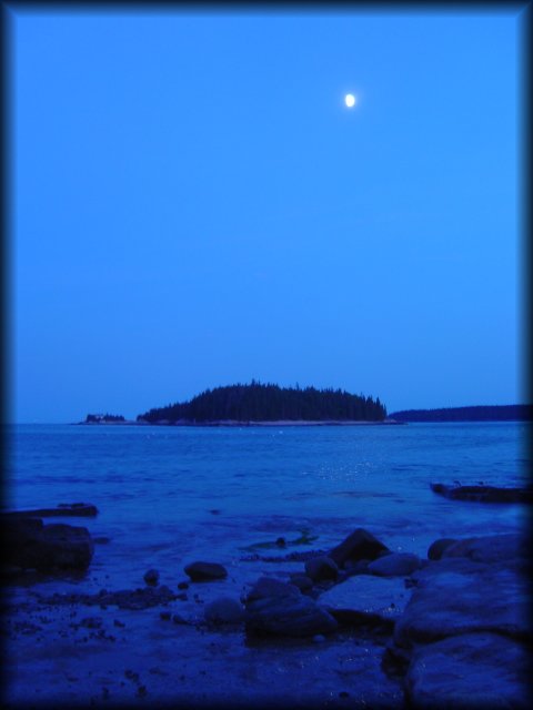 Mark Island, Maine, at dusk