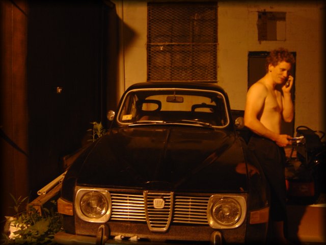 ericP leaning on the Saab 96