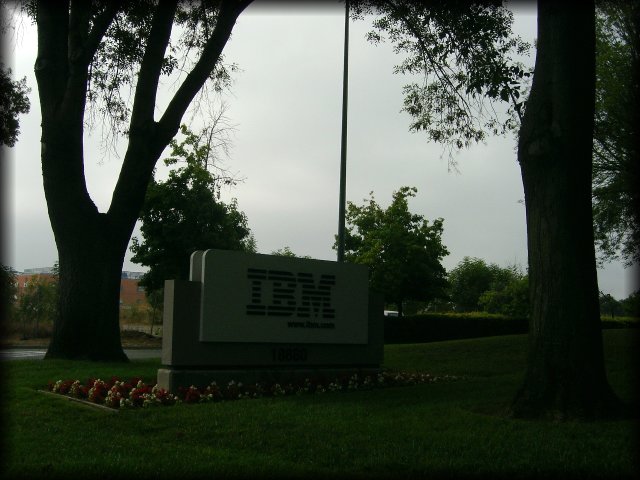 Entrance to the IBM facility on 18800 Homestead Road, Cupertino, CA